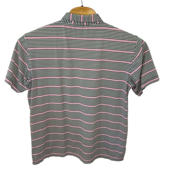 Peter Millar‎ Summer Comfort Men's Large Striped Short Sleeve Golf Polo Flaw - Picture 3 of 14